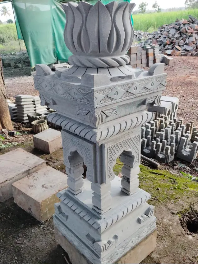 handcrafted black stone Tulsi Vrindavan