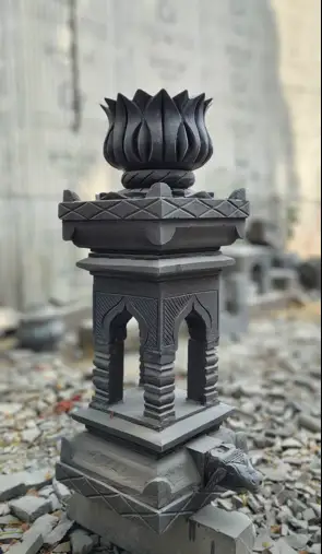 artisan carved Tulsi Vrindavan