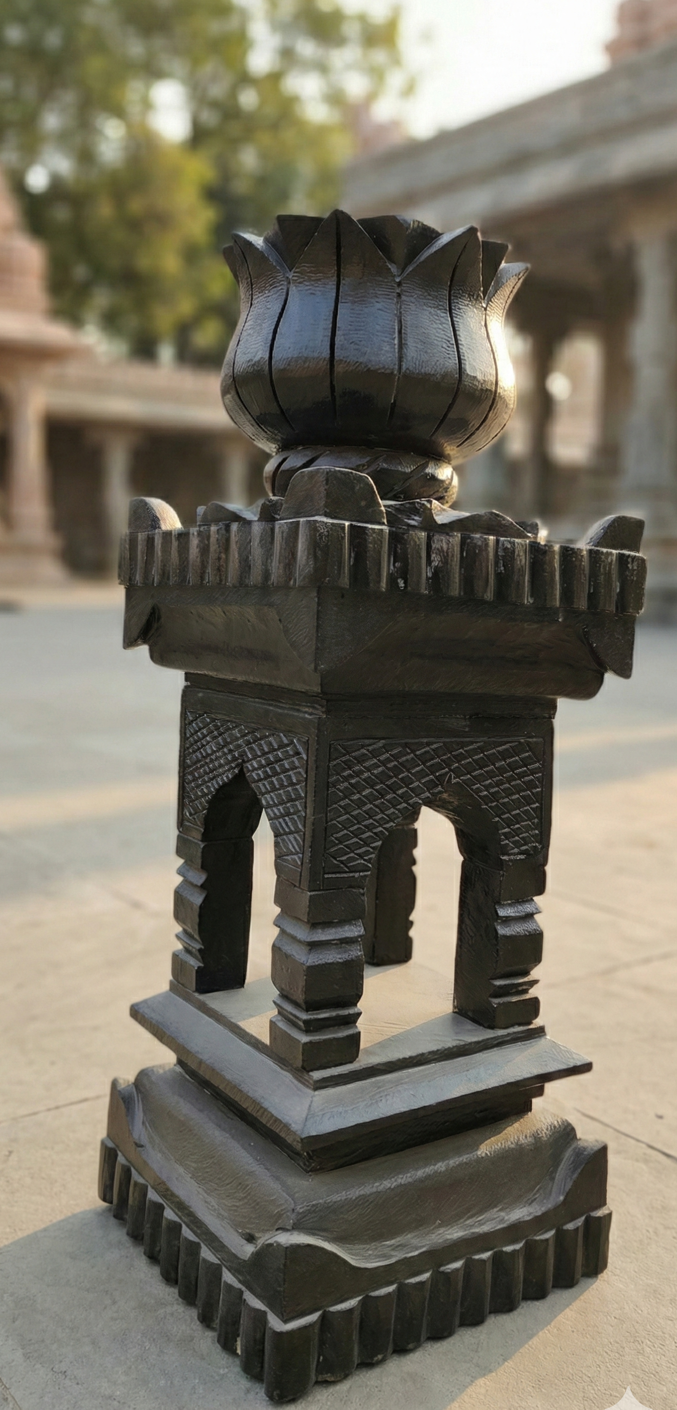 Simple Vertical Tulsi Vrindavan stone