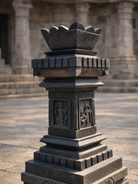 handcrafted black stone Tulsi Vrindavan