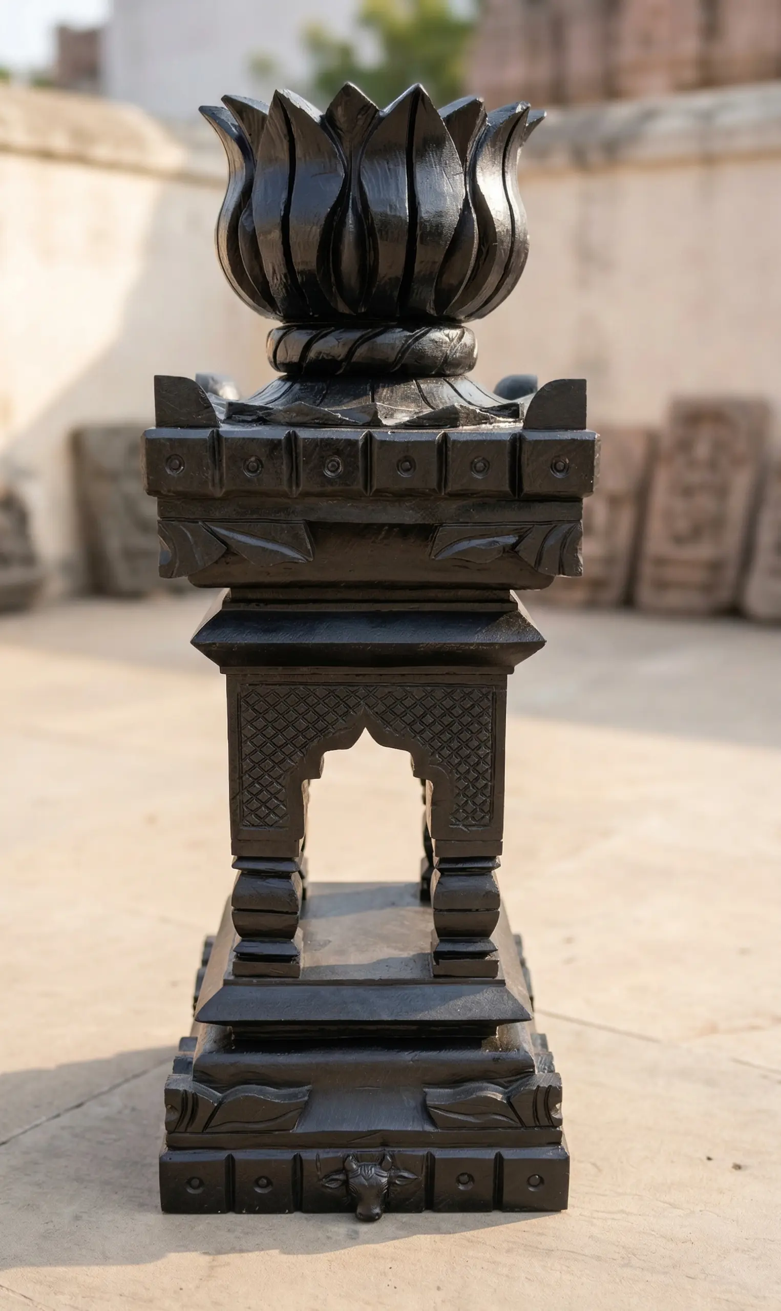 handcrafted black stone Tulsi Vrindavan