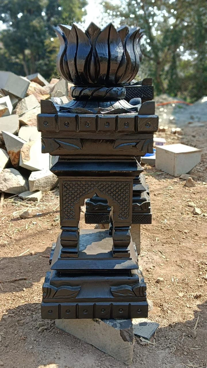 handcrafted black stone Tulsi Vrindavan