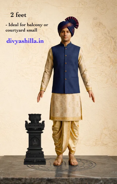 handcrafted black stone Tulsi Vrindavan